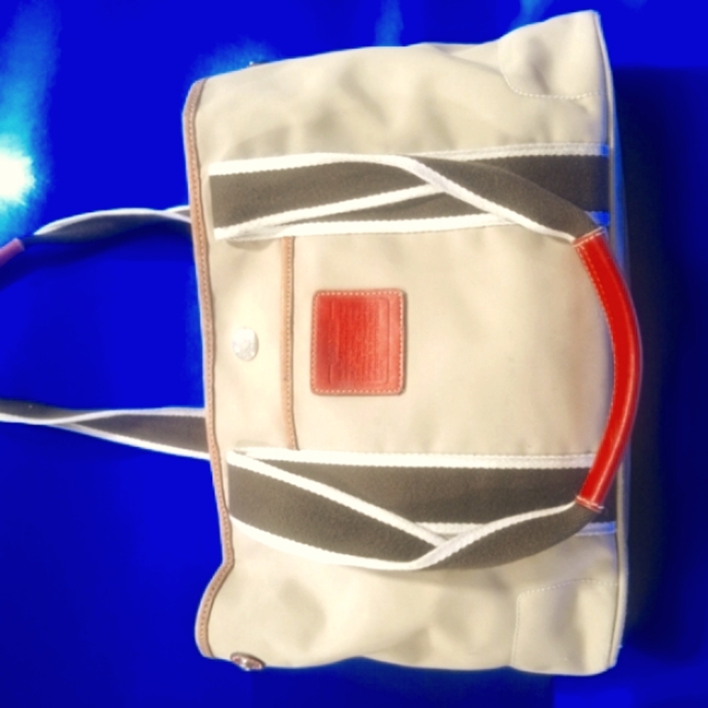 VINTAGE Coach Beige and Brown Tote Bag